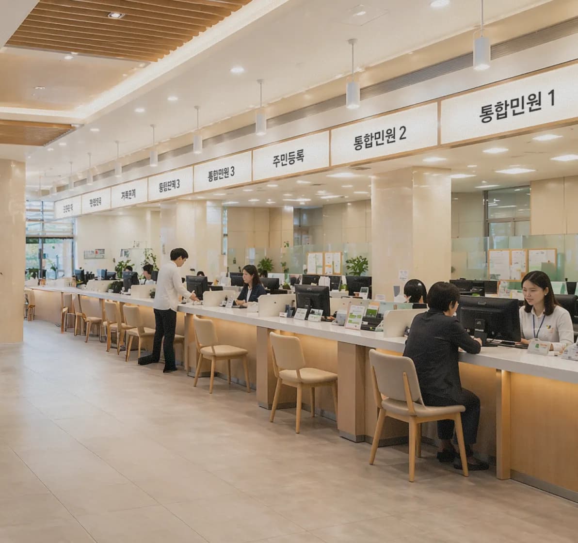 민원 접수부터 부서 연결까지,
자연스럽게 안내가 이어집니다